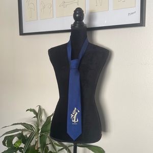 Mongolian Silk Designed Blue Tie